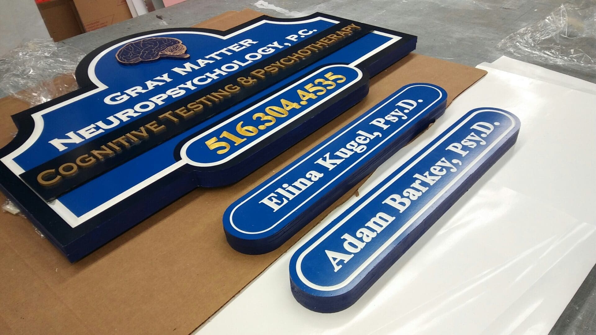 Three-dimensional signage for 